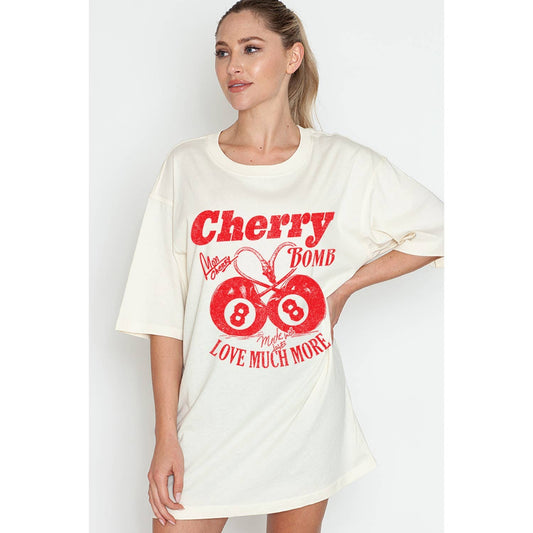 Cherry Bomb Love Oversized Tee