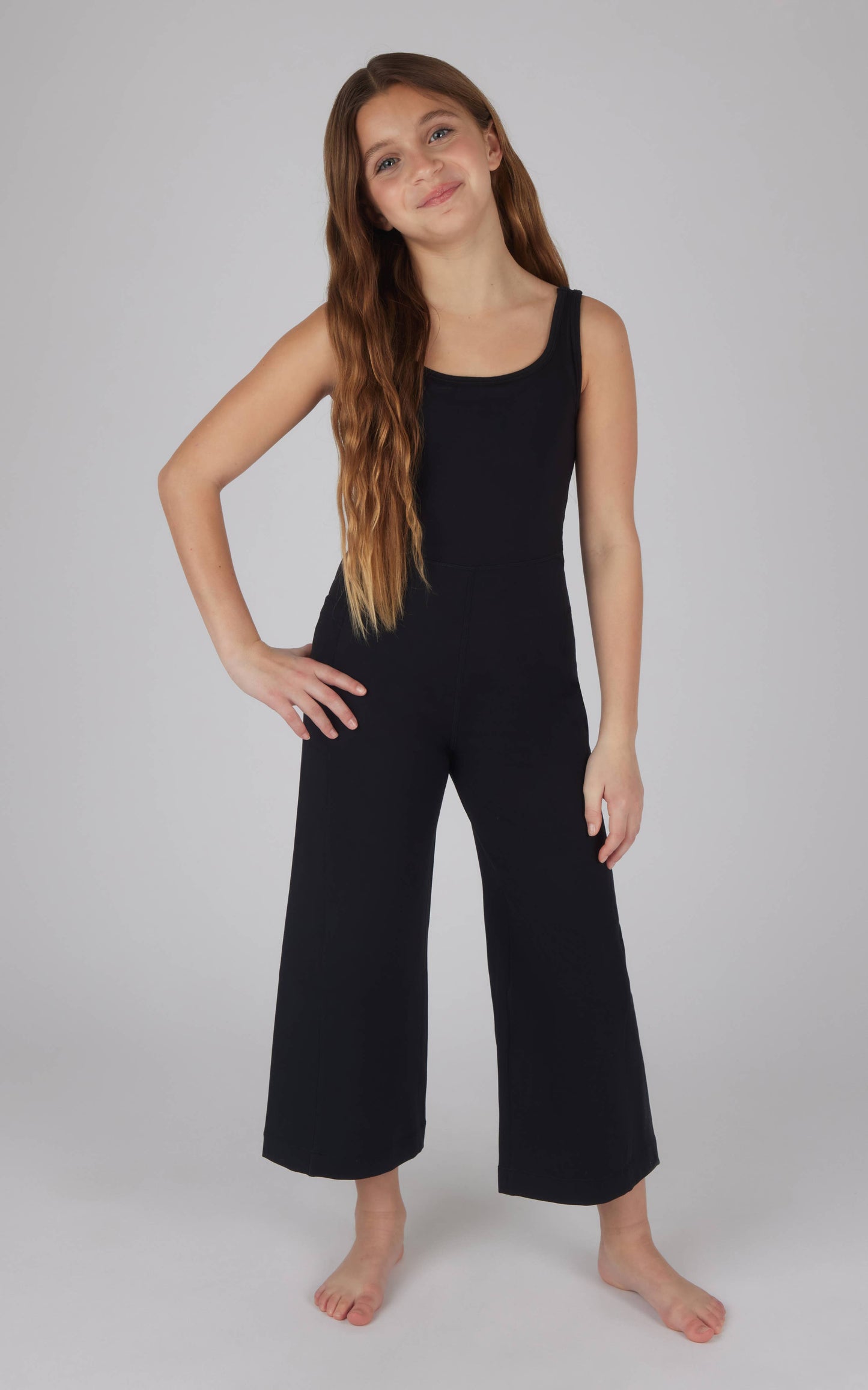 Girls Athletic Wide Leg Jumpsuit