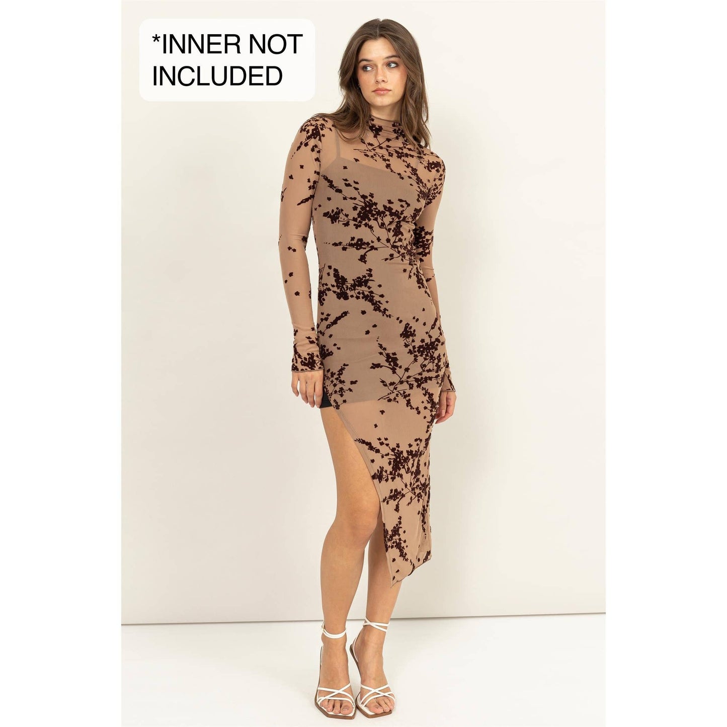 Elodie Floral Velvet Mesh Dress