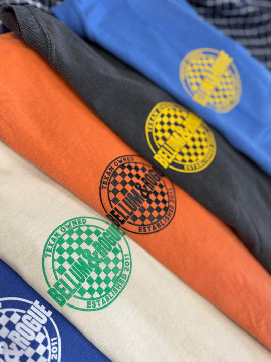 Adult Checkered Logo School Tee