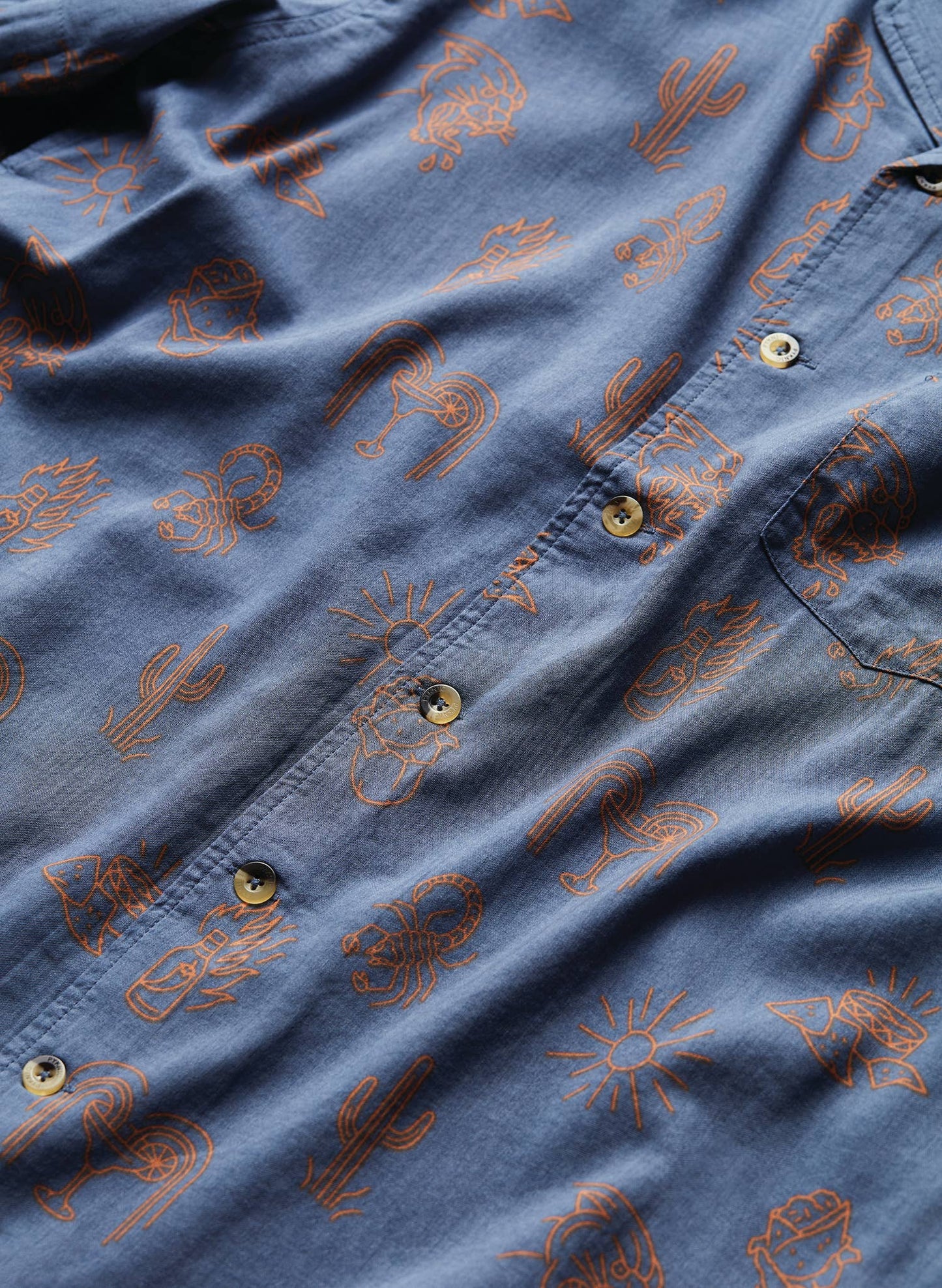 Mens Silverfall Adios Burritos Buttondown Shirt