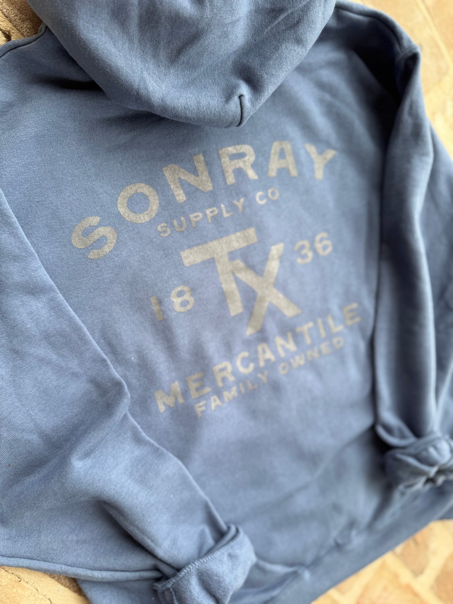 Sonray Rustic Blue TX Mercantile Hoodie