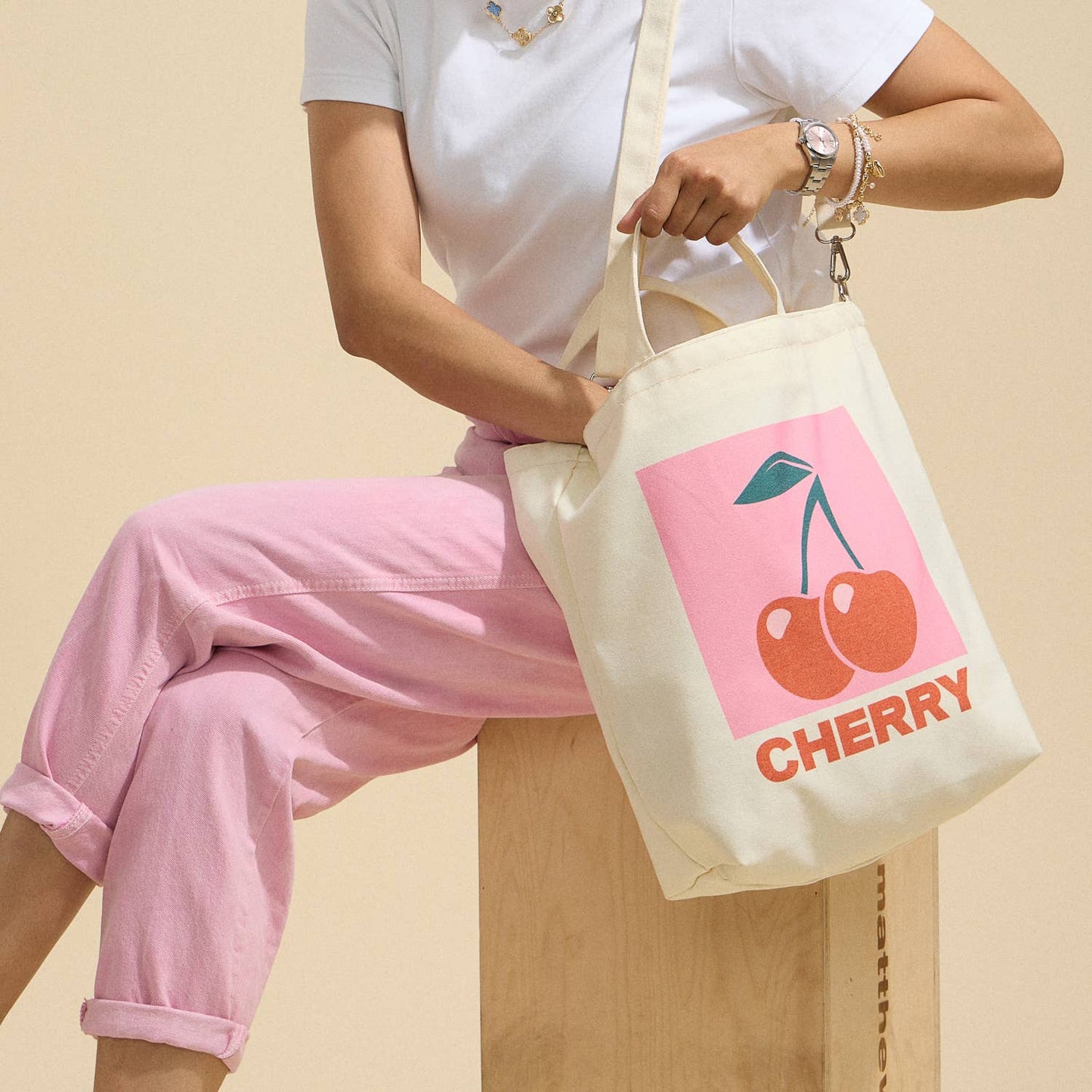 Cherry Canvas/Crossbody Bag