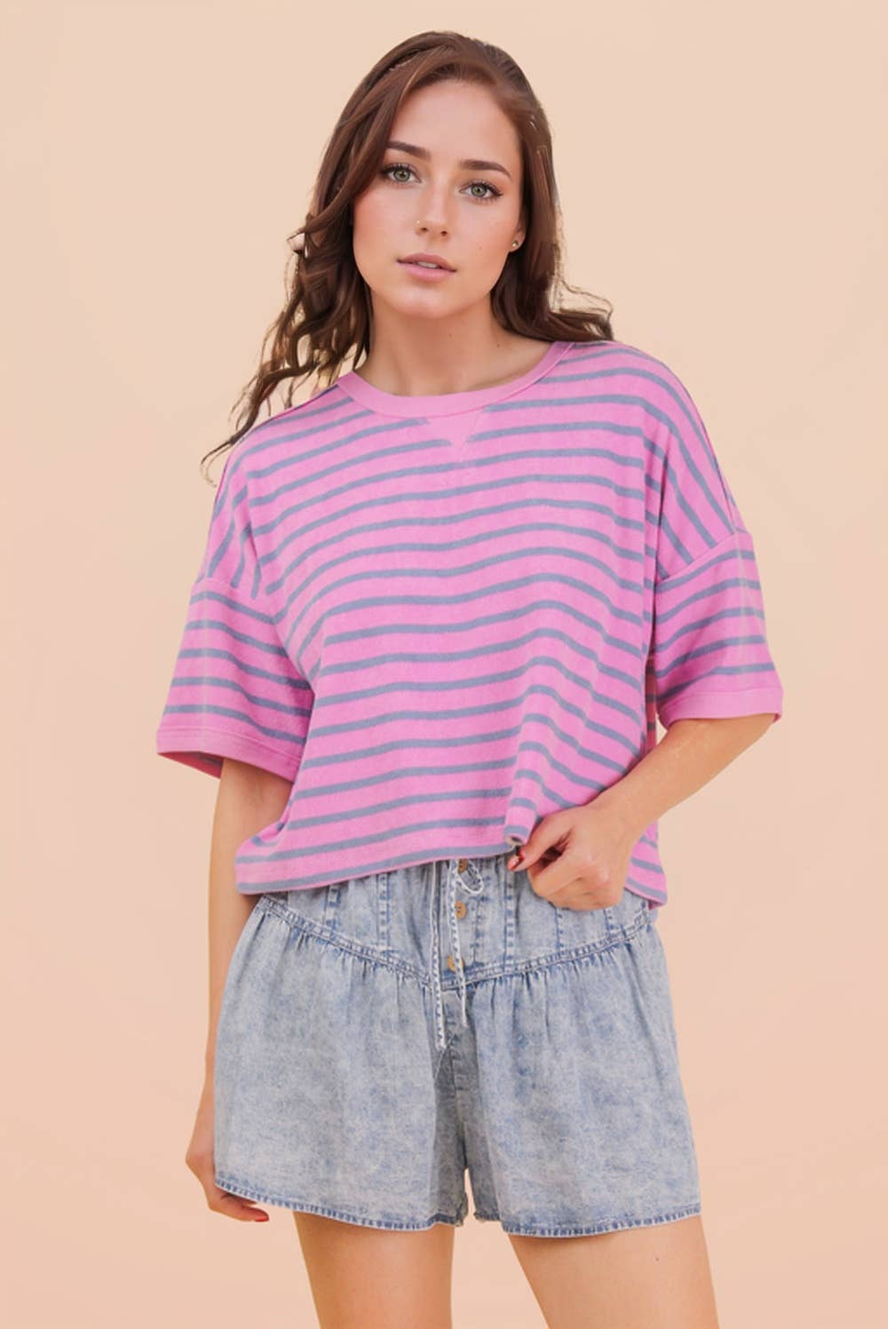 Alice Oversized Striped Boxy Tee