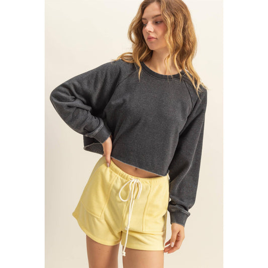Bianca Mineral Cropped Sweatshirt