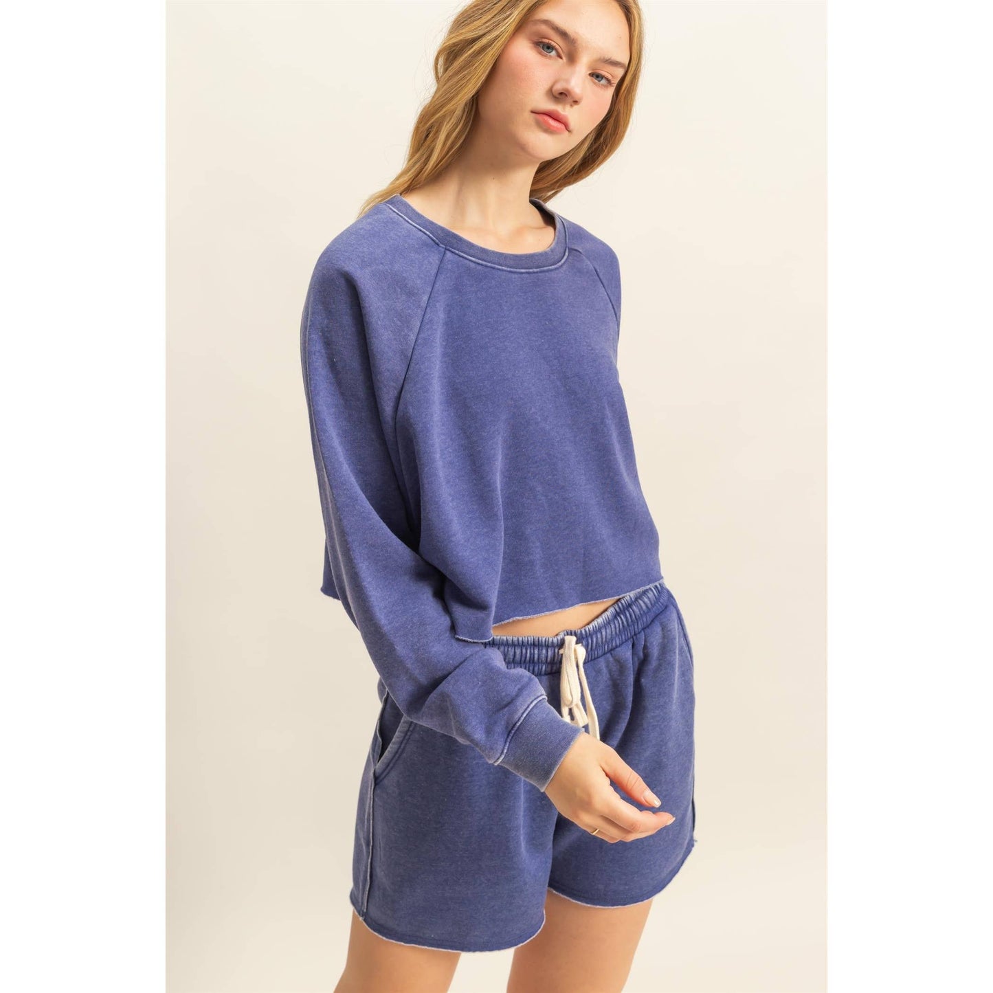 Bianca Mineral Cropped Sweatshirt