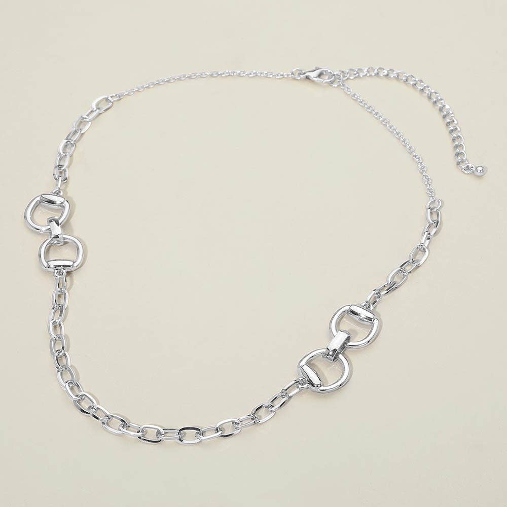 McRae 2 Horsebit Link Chain Necklace