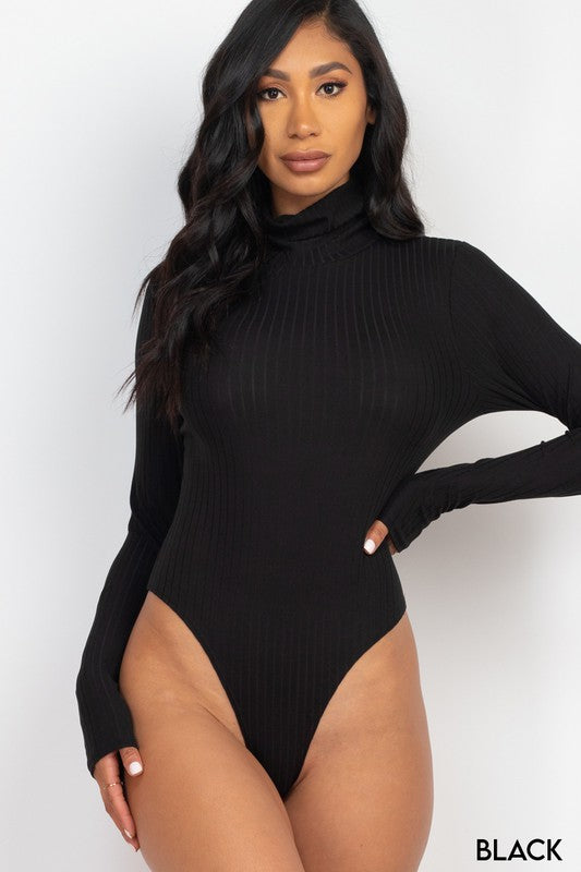 **SALE!!** Turtleneck Ribbed Longsleeve Bodysuit