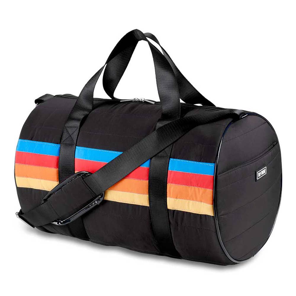 Kids Retro Black Puffer Duffle Bag