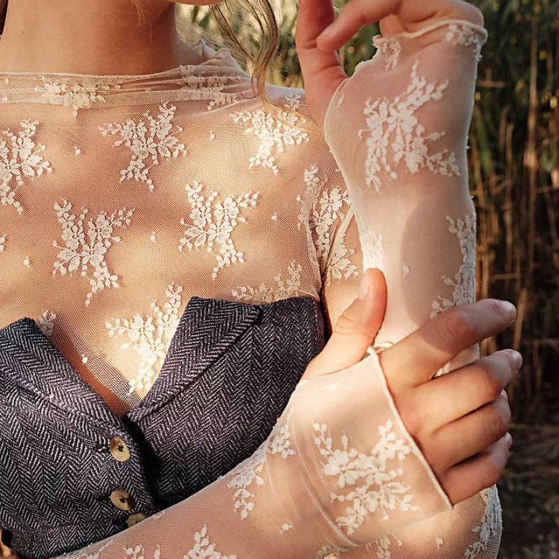 Sun City Lace Long Sleeve Top