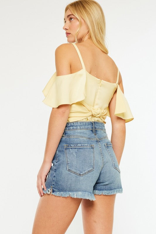 Kancan Jasper MW Frayed Shorts