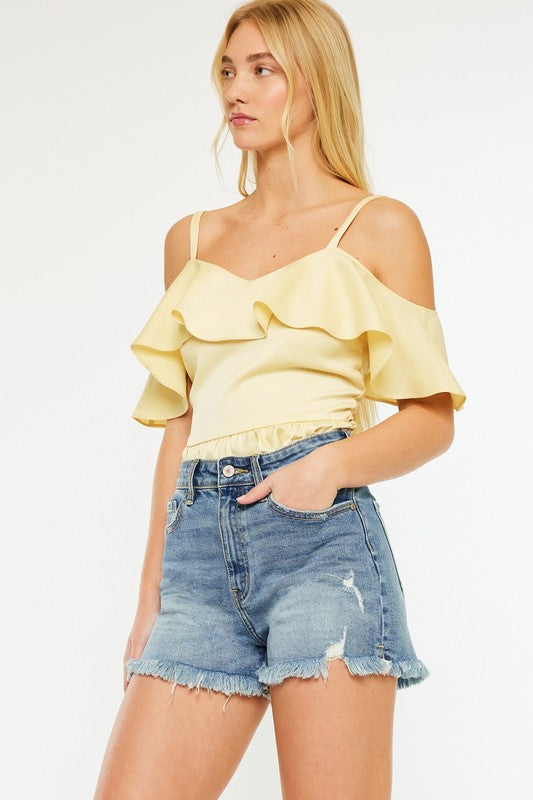 Kancan Jasper MW Frayed Shorts