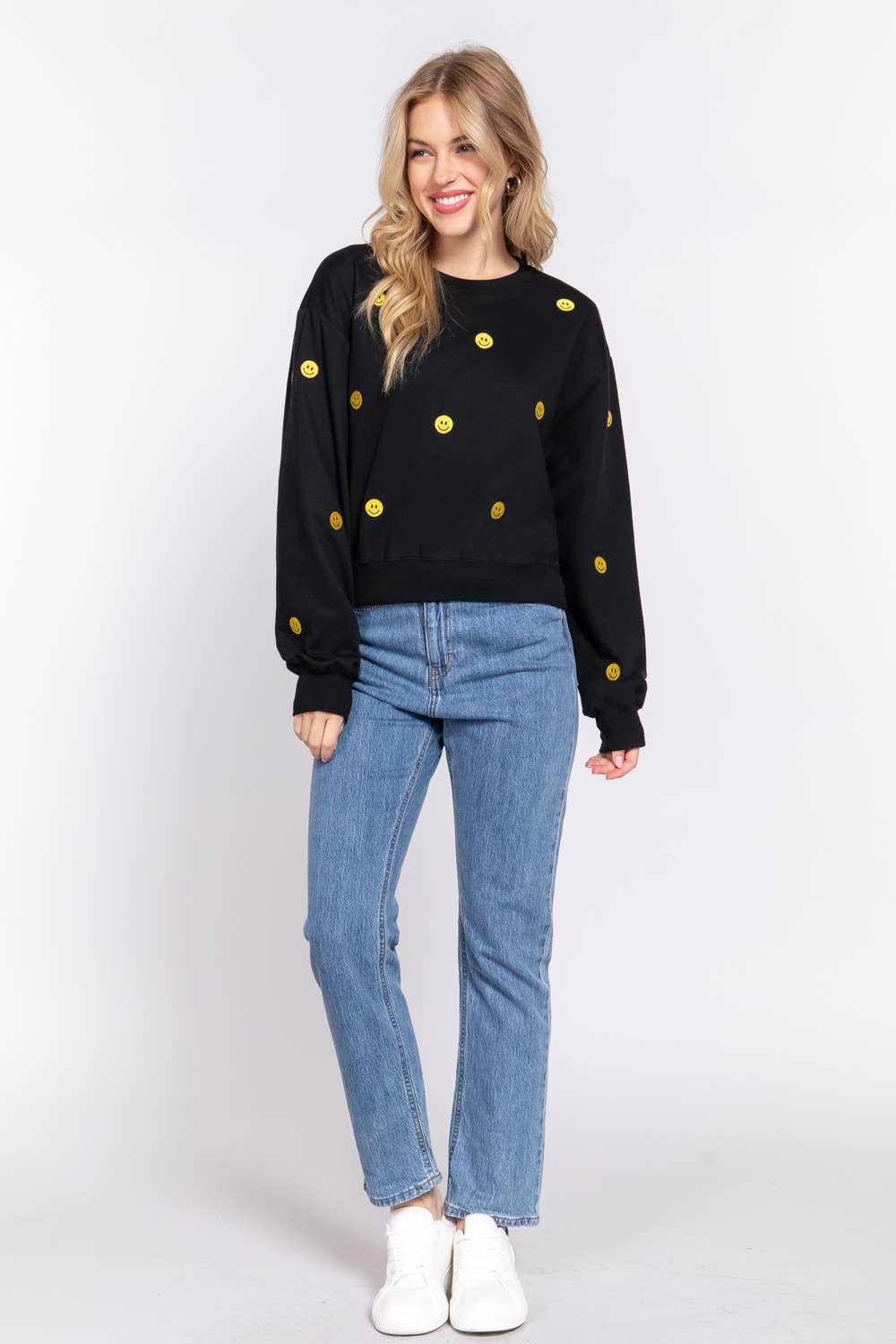 Happy Face Patch Sweatshirt