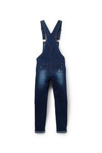 Girls Cutie Dark Wash Skinny Overalls