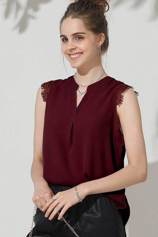 **SALE!** Maple Heights Lace Vneck Top