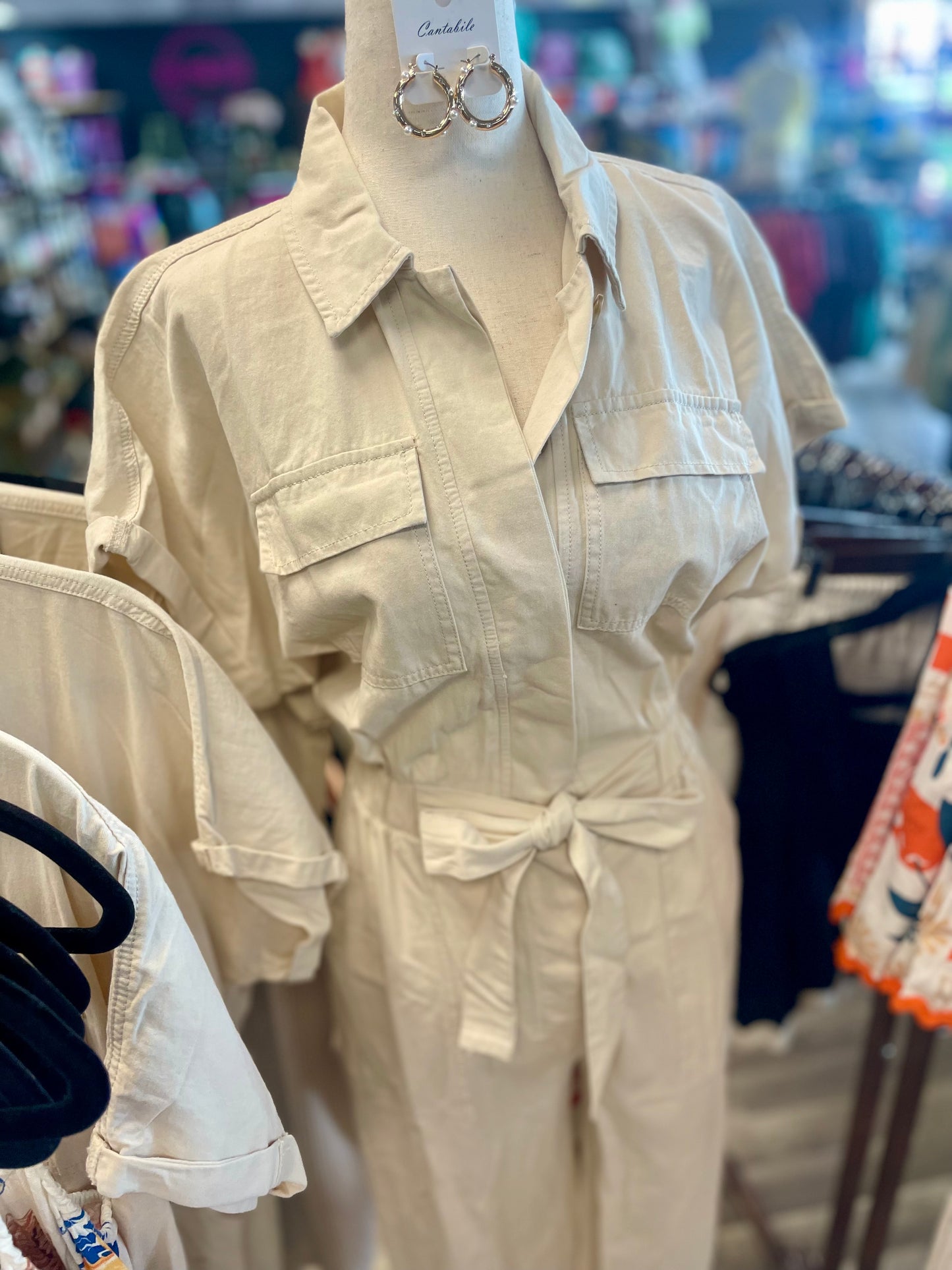 August Khaki Jumpsuit
