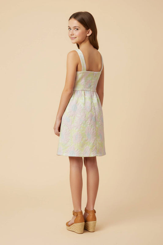Girls Jacquard Sleeveless Dress
