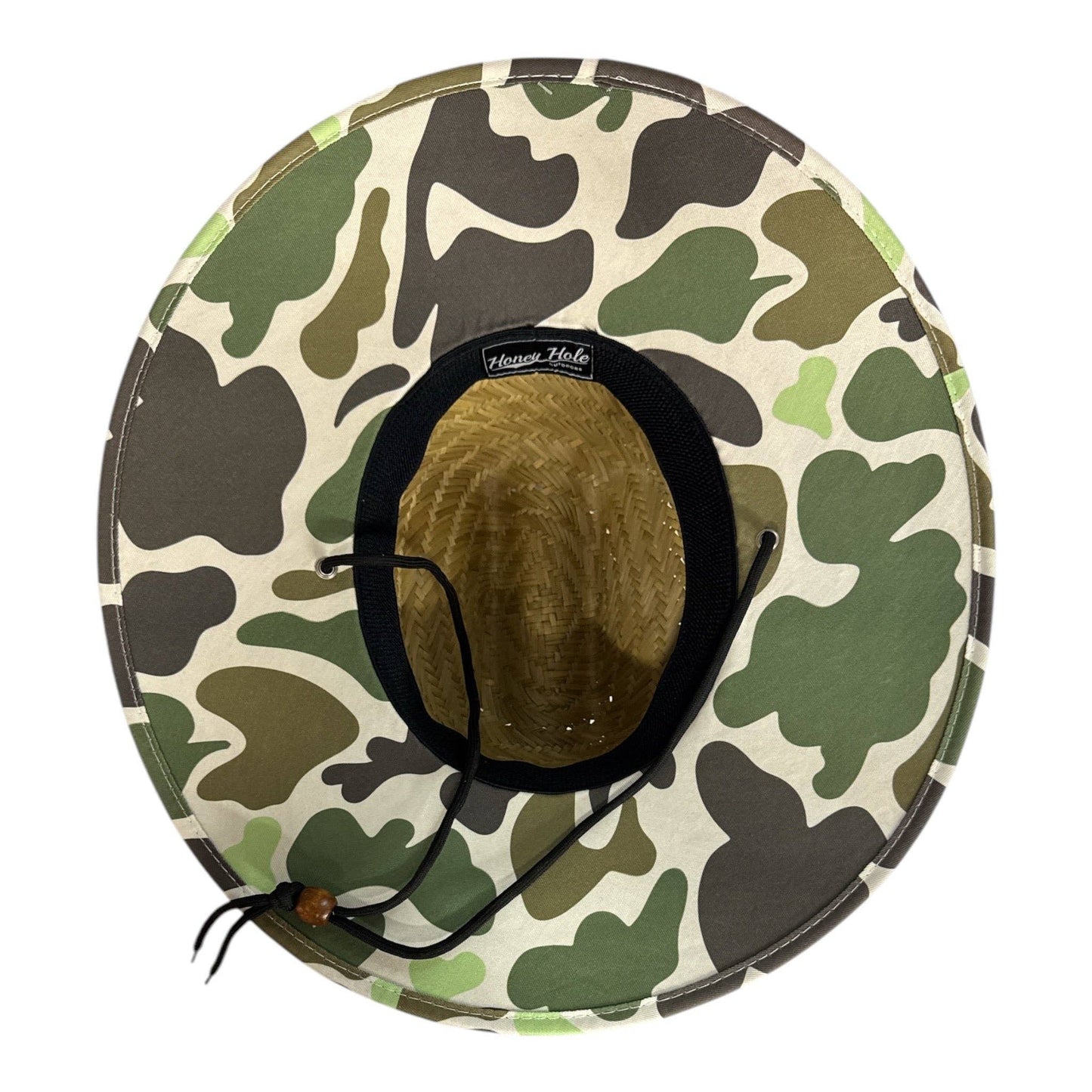 Mens Honey Hole High Tide Camo Straw Hat