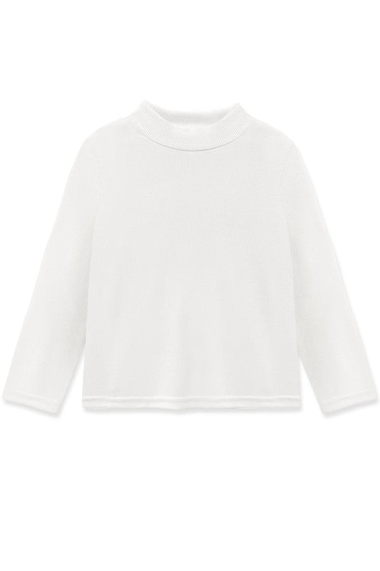 Girls Mock Neck Long Sleeve Top