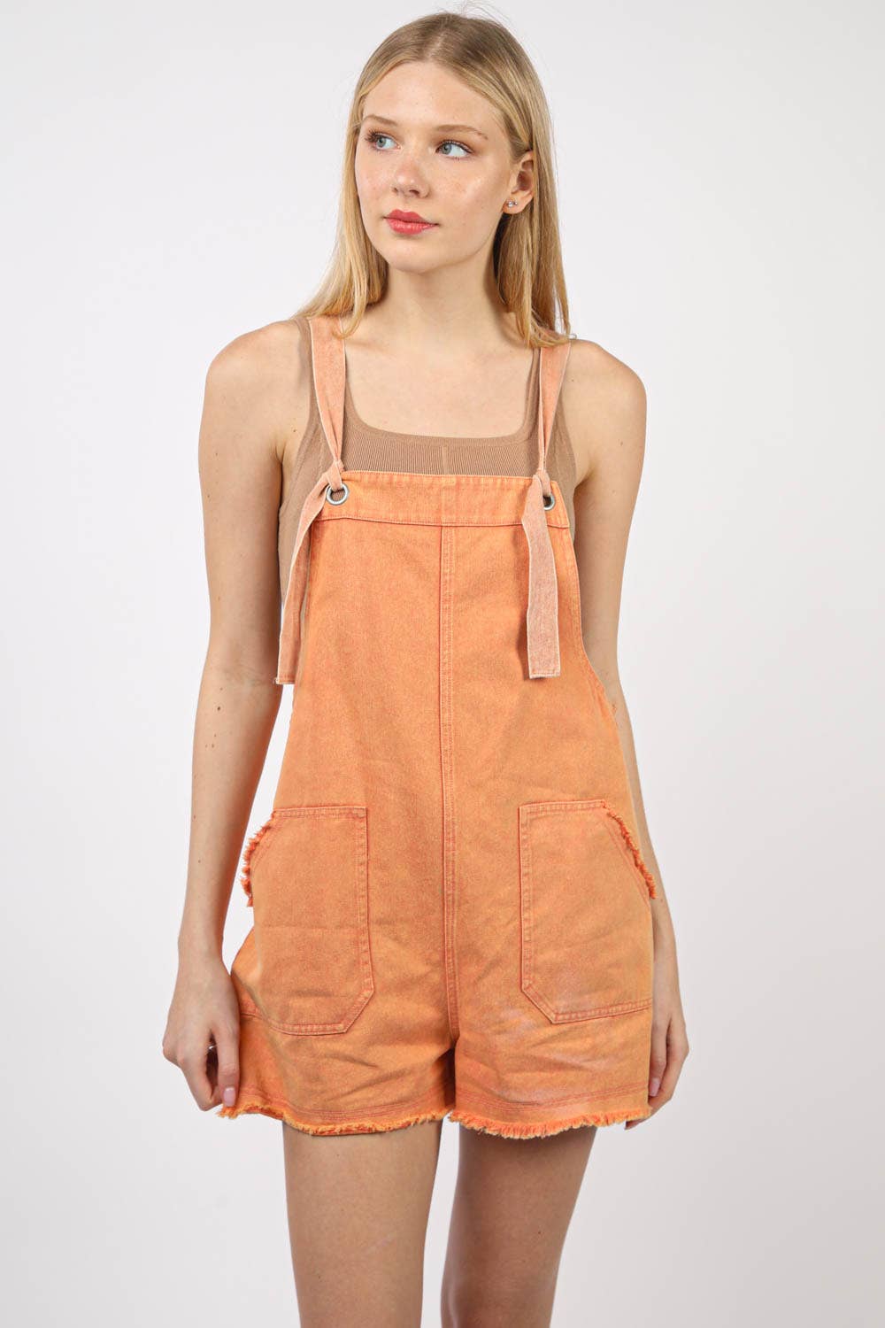 **SALE!!** Cascade Knot Strap Frayed Romper (Size Large)