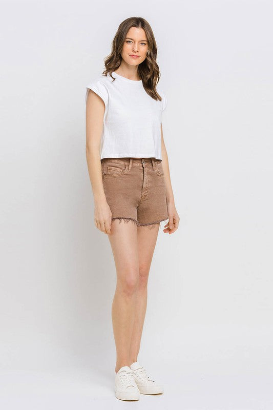 **SALE!** Cortney Vervet Taupe Cut Jean Shorts