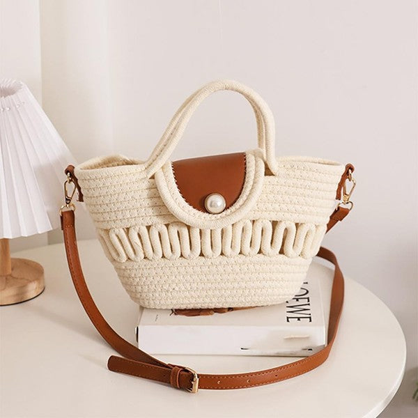Woven Pearl Vacation Bag
