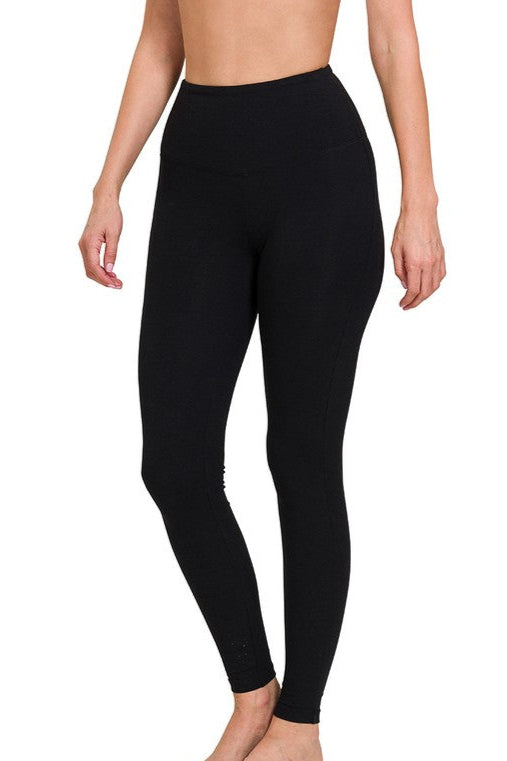 High Waisted Cotton Leggings