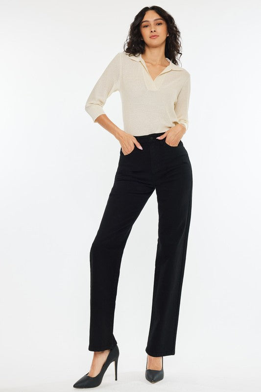 Kancan Waterloo Black Straight Jeans