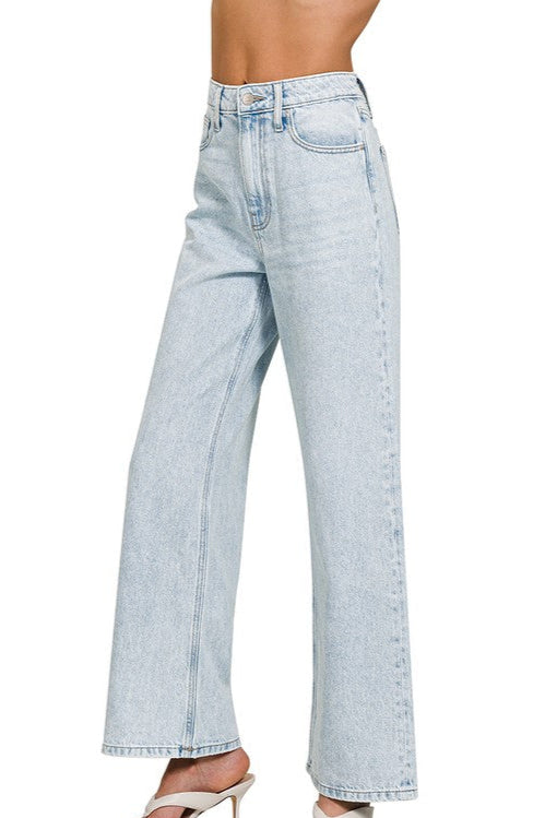 Zenana Ponca LW Wide Leg Jeans