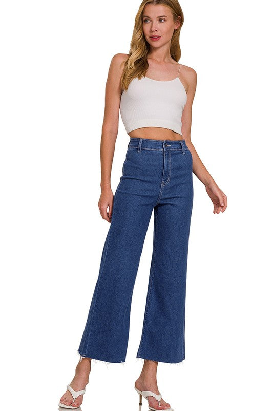 Zenana DW Ultra High Rise Wide Straight Leg Jeans