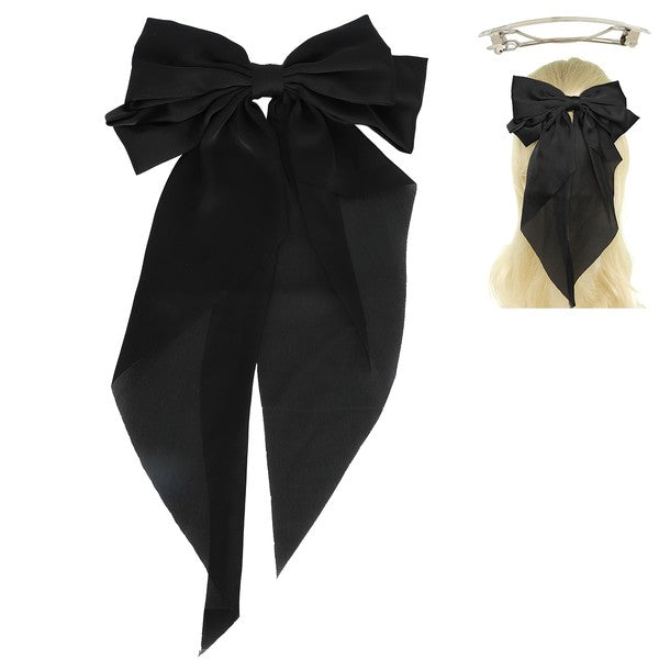 Satin Bow French Barrette