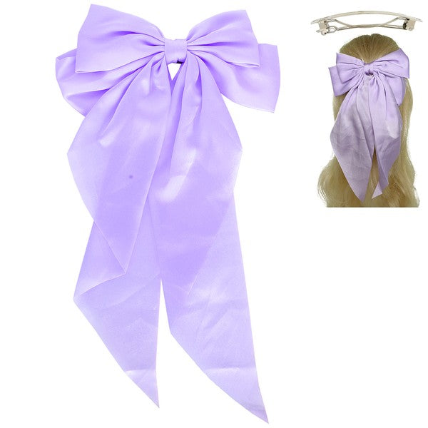 Satin Bow French Barrette