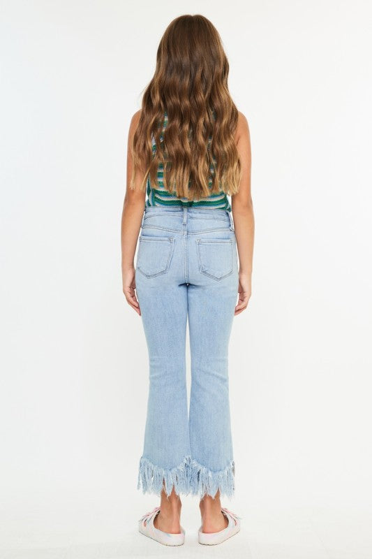 Girls Kancan Beth LW Crop Distressed Jeans