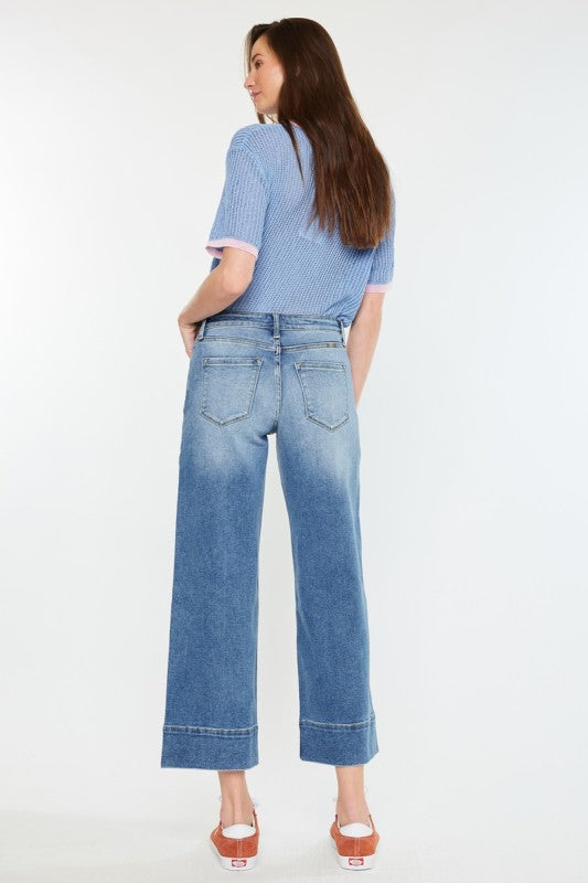 Kancan Kells Crop Wide Leg Jeans