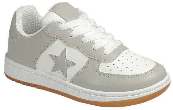 Girls Rita Grey Star Sneakers