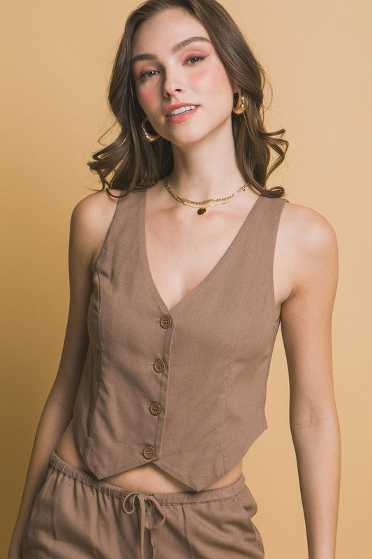 Sidney Linen Vest