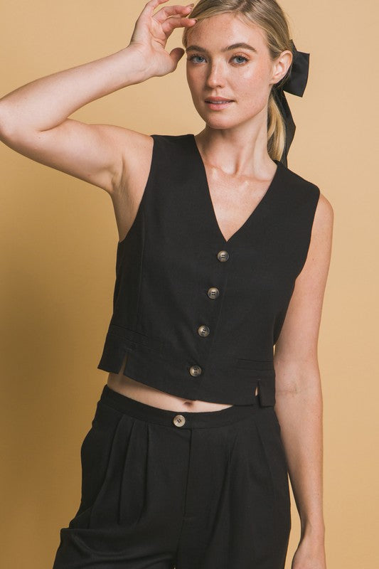 Belfast Linen Vest