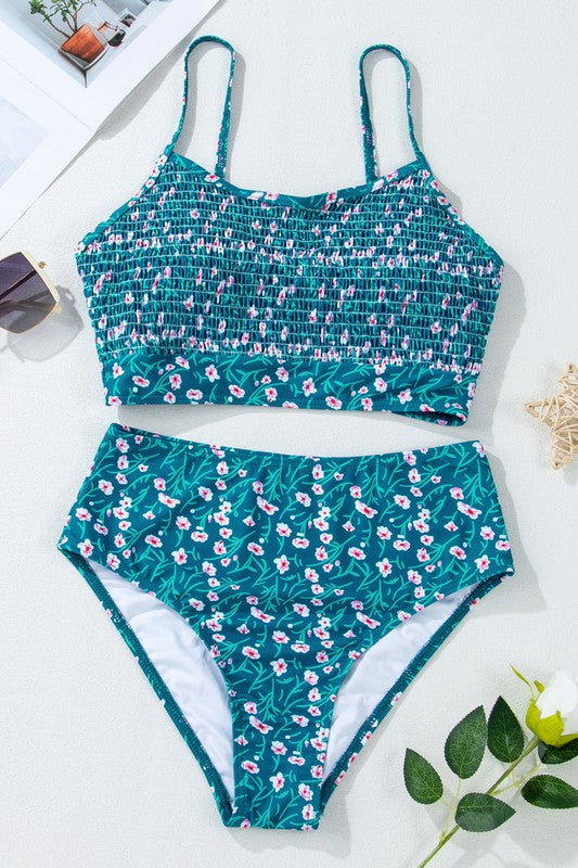 Rhoda Floral Smocked Bikini