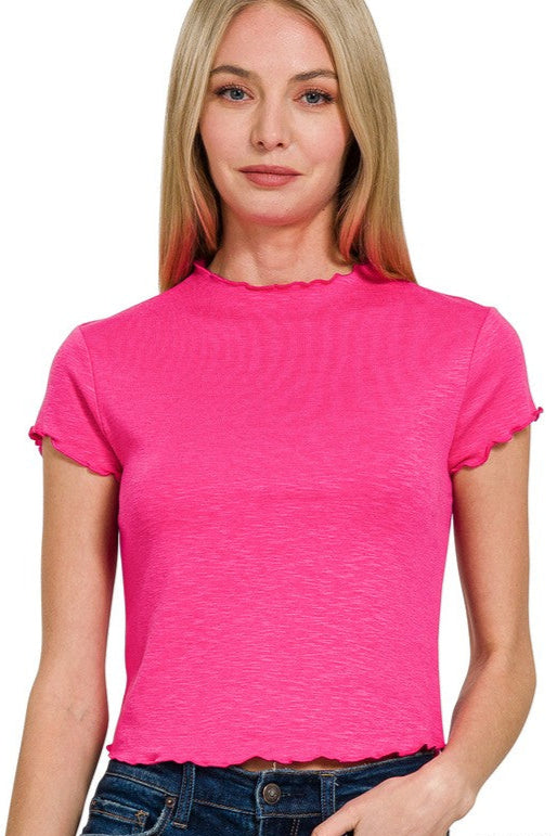 **SALE** Jemma Lettuce Trim Tee (Size Small)