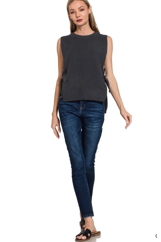 Reese Side Tie Knit Vest