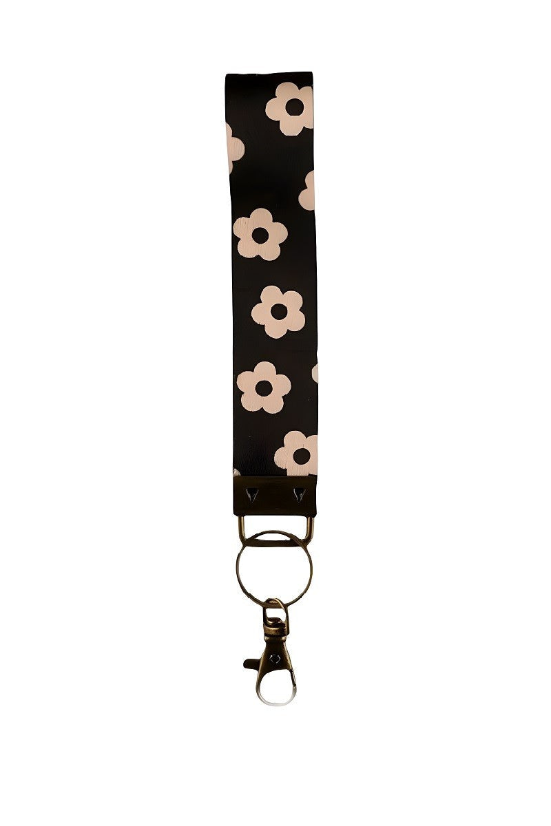 Whimsy Printed Wristlet Keychain