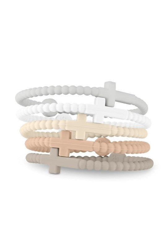 Cross Silicone Bracelet Set