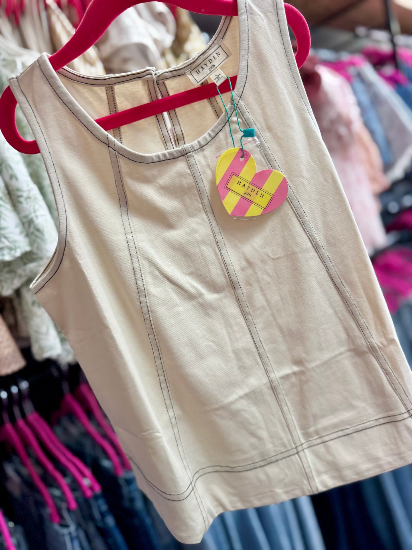 Girls Contrast Sleeveless Top