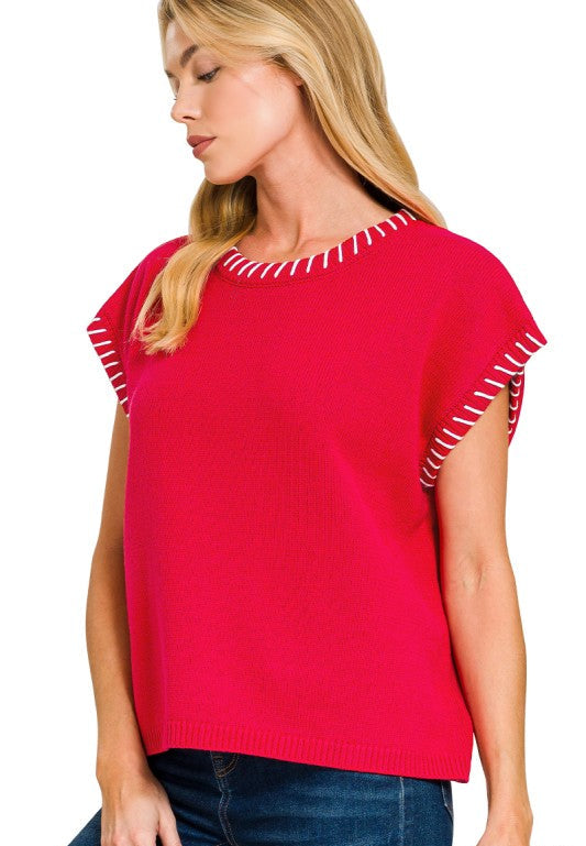 Shiloh Stitch Knit Sleeveless Top