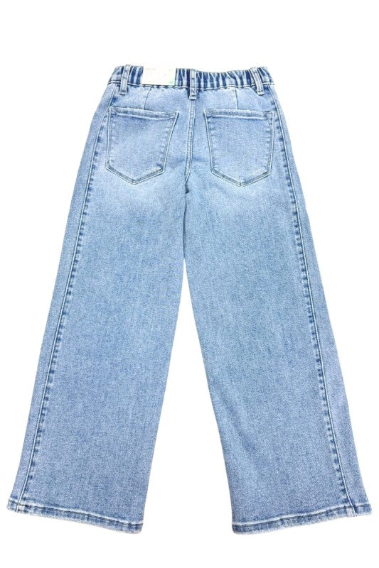 Girls Kancan Dawn Low Slung Wide Leg Jeans