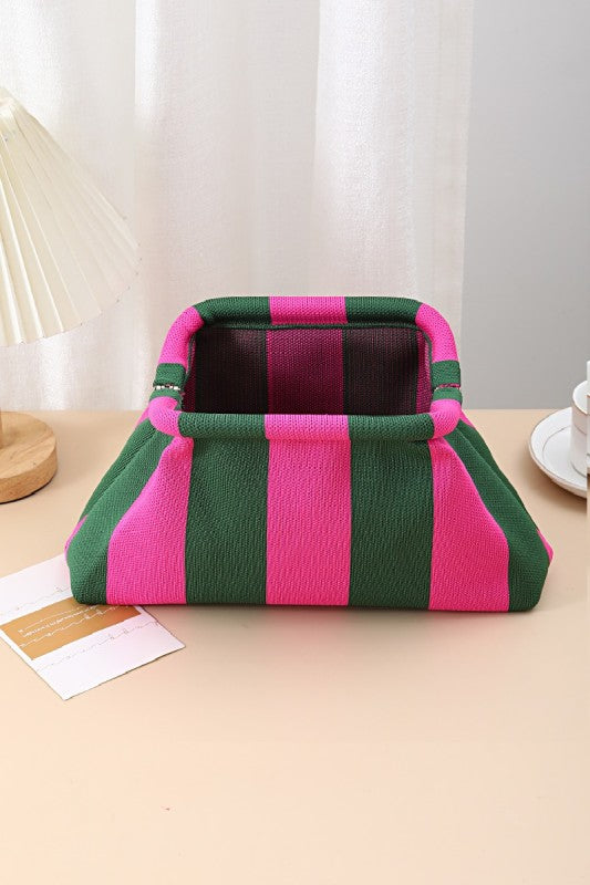 Roma Striped Clutch Purse