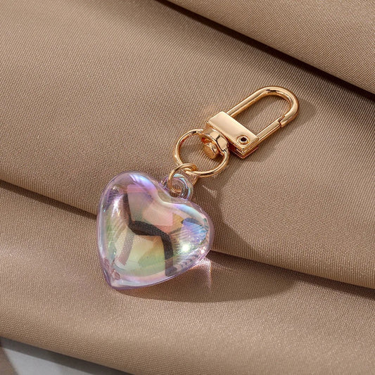 Iridescent Heart Keychain