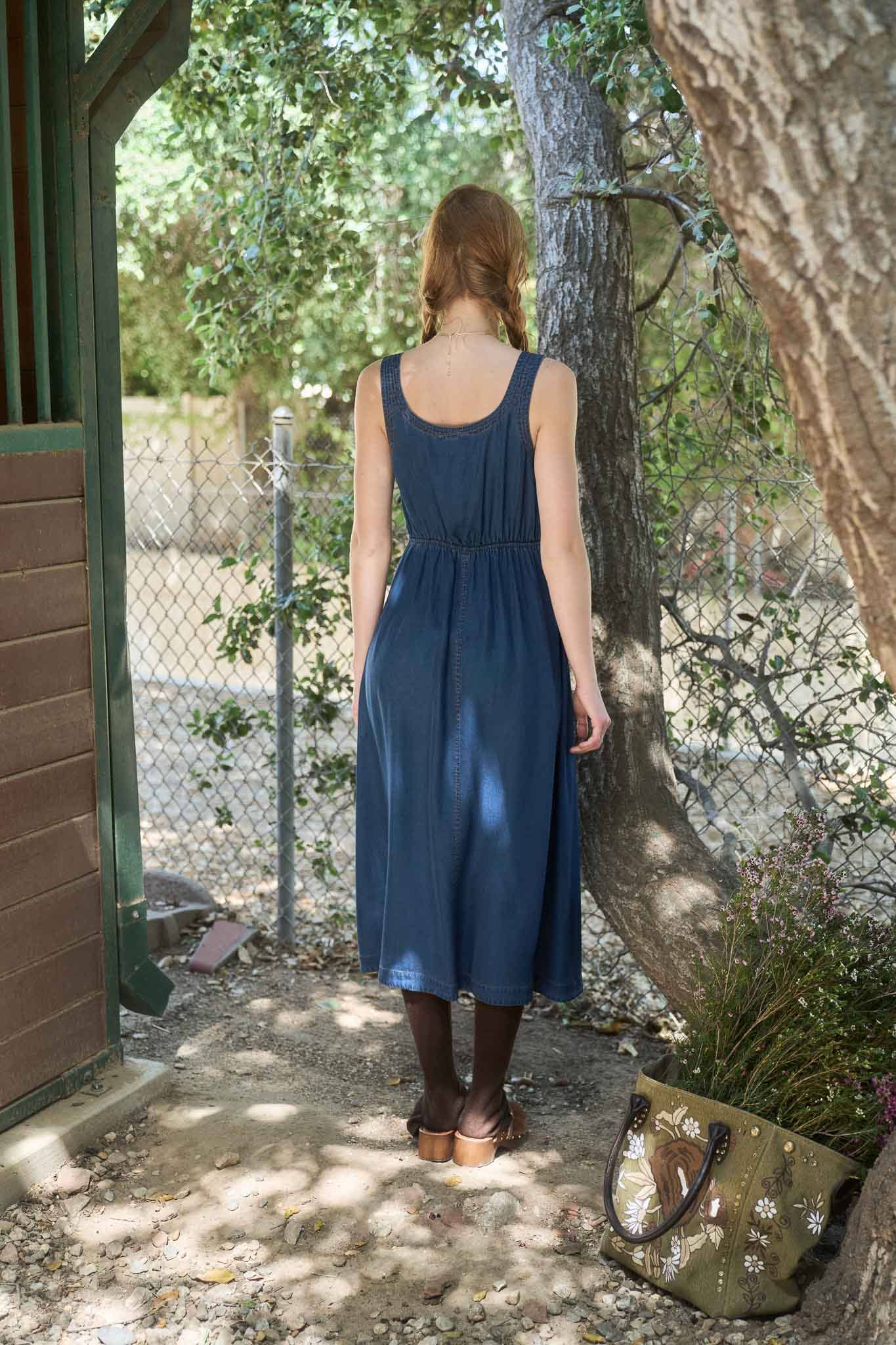 Noral Front Zip Denim Dress