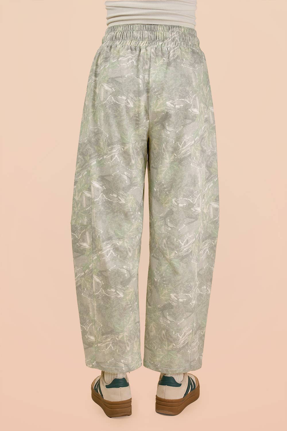 Krislyn Camo Green Barrel Joggers