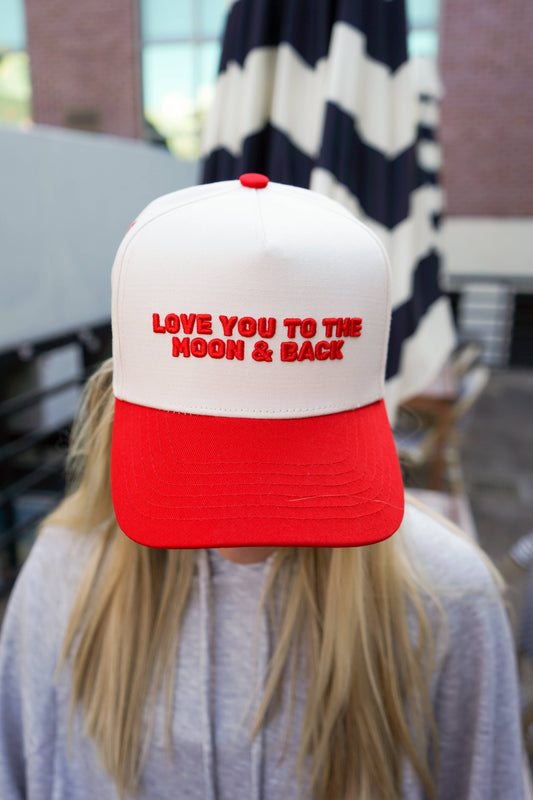 Love You To The Moon Embroidered Hat